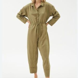 Urban Outfitters Green Floral Paisley Jumpsuit size XS